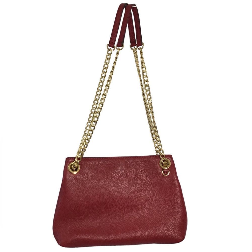 MICHAEL Michael Kors Red Jet Set Chain Messenger Shoulder Crossbody Bag
